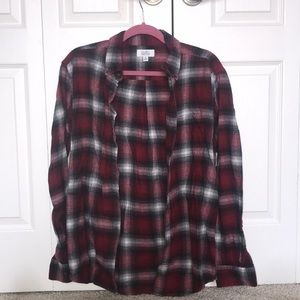 men’s medium red&black flannel